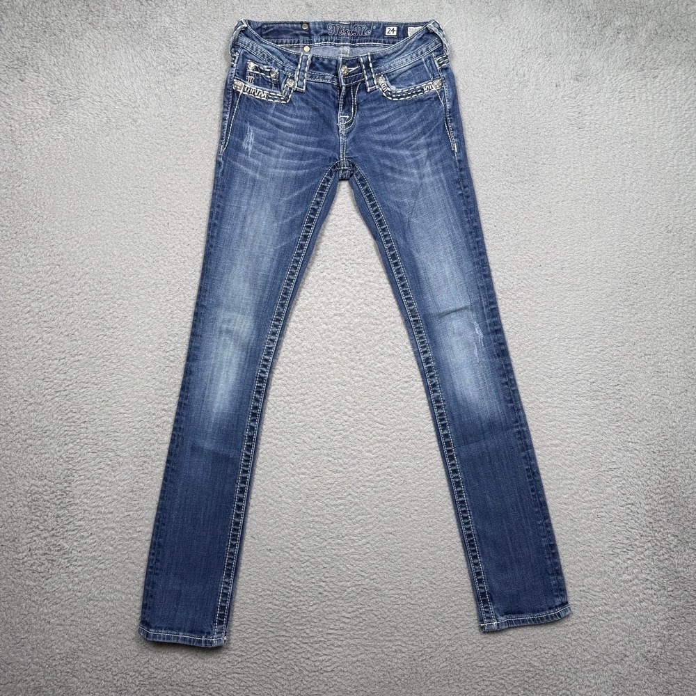 Miss Me Embroidered Rhinestone Jeans - Picture 2 of 5